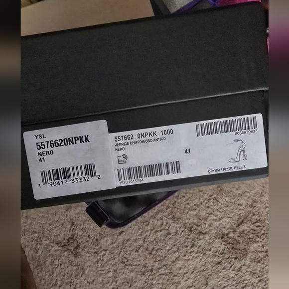 Yves Saint Laurent - Opyum YSL Logo-Heel Sandals with Golden Hardware - Picture 7 of 8